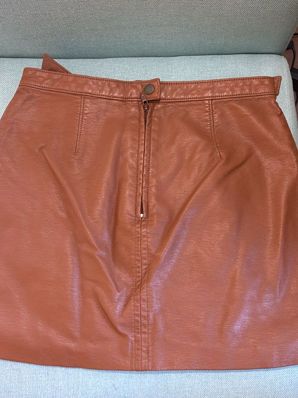 Women's free people Faux Leather Mini Skirt in Cognac